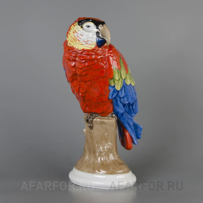 Редкая статуэтка «Попугай Ара на дереве» Rosenthal — фарфор, 28,5×16,5 см, Германия, 1922—1933 гг. (арт. 2322-2).