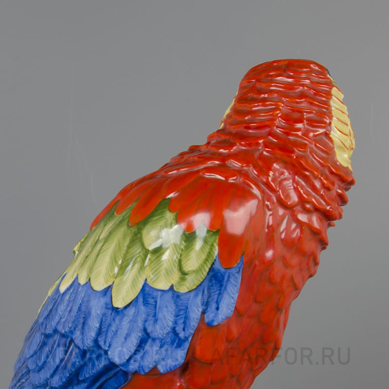 Фарфоровая статуэтка «Попугай Ара на дереве» Rosenthal Германия