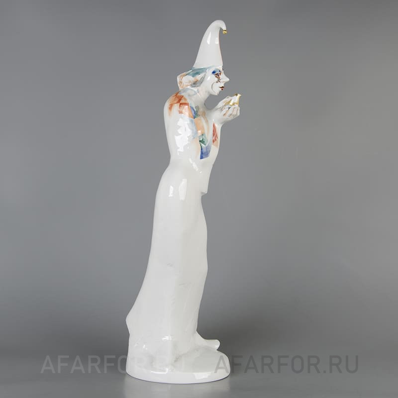 Фарфоровая статуэтка «Арлекин с золотой птичкой» Meissen Германия