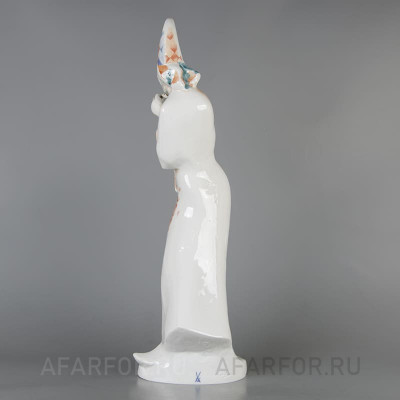 Фарфоровая статуэтка "Арлекин с золотой птичкой" Meissen Германия (фото №38958)