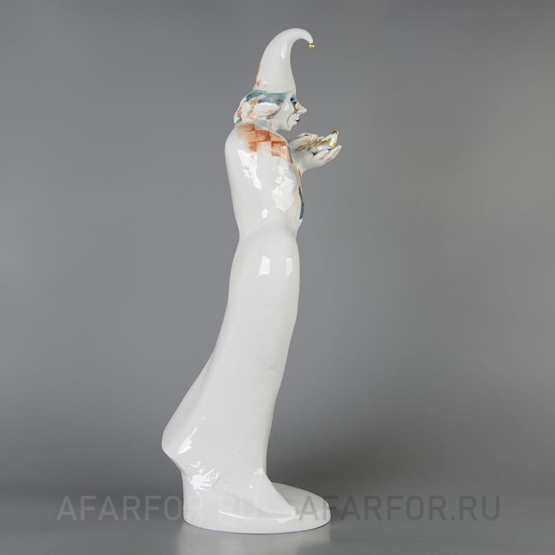 Фарфоровая статуэтка «Арлекин с золотой птичкой» Meissen Германия