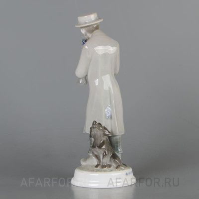 Фарфоровая статуэтка "Кларнетист с таксой" Rosenthal Германия (фото №38982)