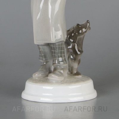 Фарфоровая статуэтка "Кларнетист с таксой" Rosenthal Германия (фото №38988)