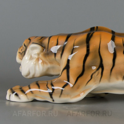 Фаянсовая статуэтка «Крадущийся Тигр» Goldscheider Австрия (фото №39065)